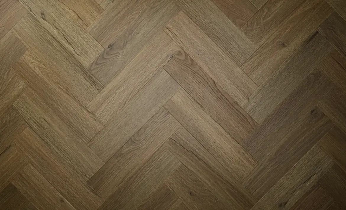 Aged Oak Herringbone LVT Flooring