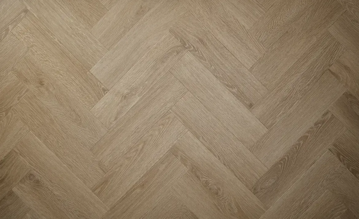 Light Oak Herringbone LVT Flooring